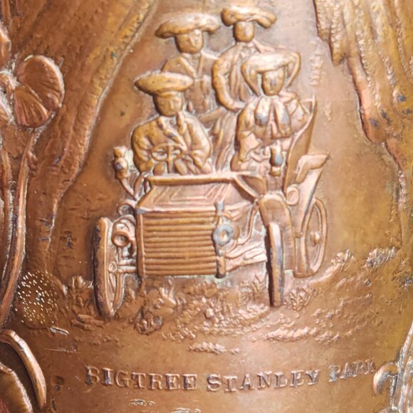 Antique "Souvenir of Vancouver BC" Copper Cup Stanley Park Waterfront CPR Depot - Picture 9 of 16
